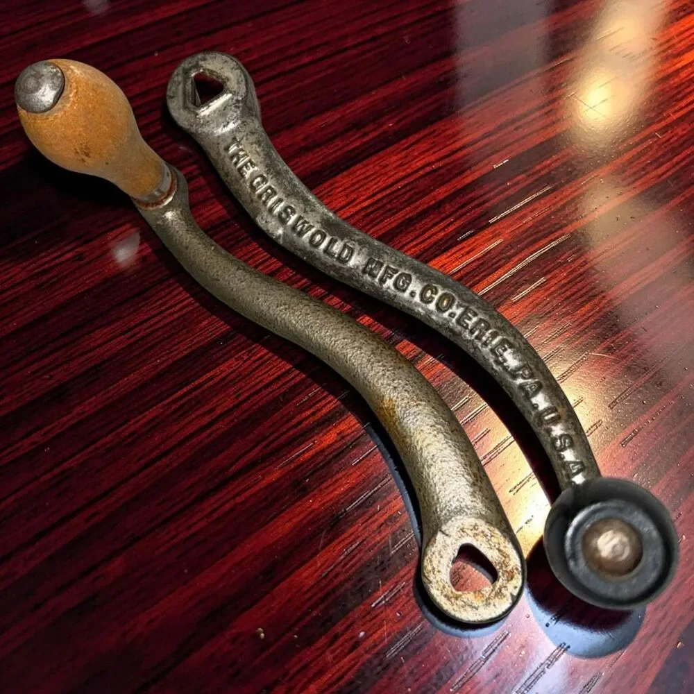 Antique Griswold Mfg Co Erie PA Meat Grinder Handle + Unbranded Handle